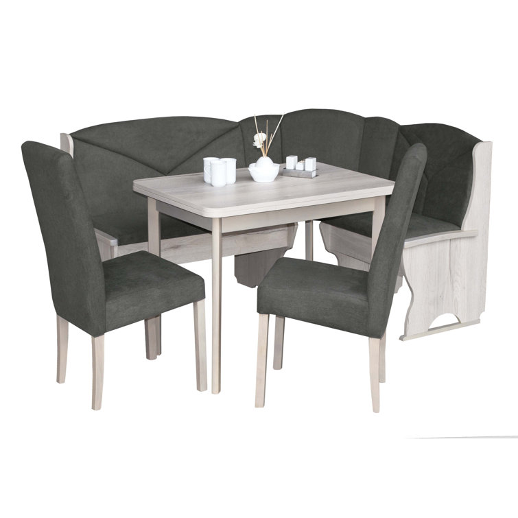 Ophelia & Co. Eckbankgruppe Marland mit ausziehbarem Tisch, 2 Stühlen